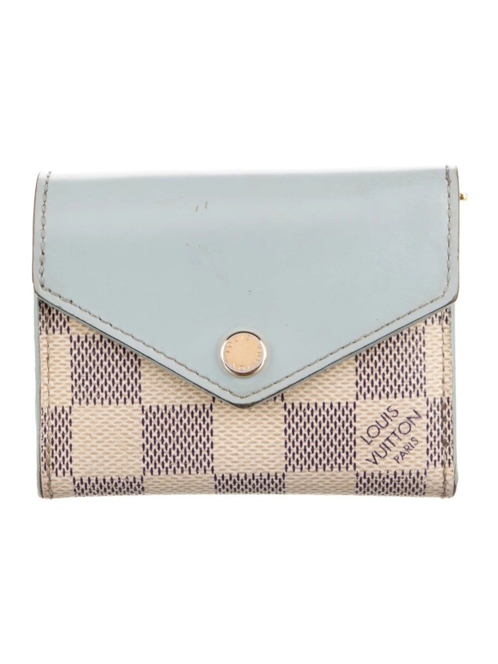Louis Vuitton Damier Azur Compact Zoé Wallet Light Blue